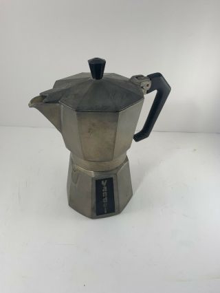 Vintage Vandel Stovetop Espresso Pot Coffee Maker,  Aluminum,  Made In Italy 331