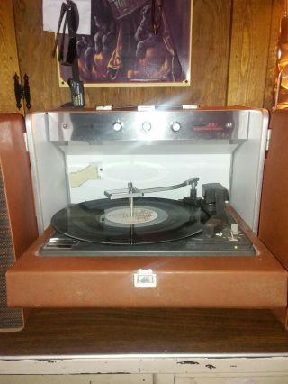 Vintage General Electric Trimline Solid State Stereo 400 Record Player Turntable