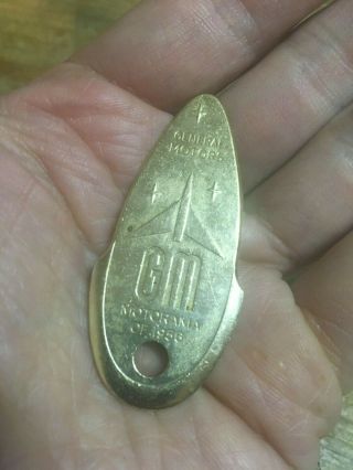 1956 Gm General Motors Motorama Key Fob: Chevy/cadillac/olds/buick/pontiac
