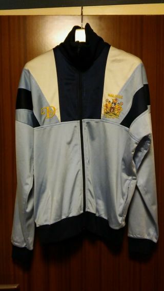 Halifax Rugby League 1980s Blue Track Suit Top Jacket Vintage Retro Made England