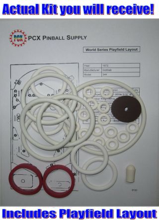 1972 Gottlieb World Series Pinball Machine Rubber Ring Kit