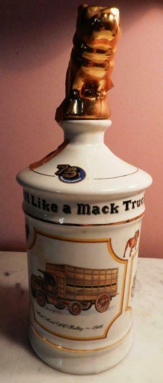 Mack Truck Wild Turkey 75th Years Of Excellence Decanter Bull Dog Top 10 "