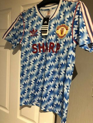 Man U Man Utd Manchester United Retro Vintage 1991 - 1993 Shirt Jersey Bnwt Large
