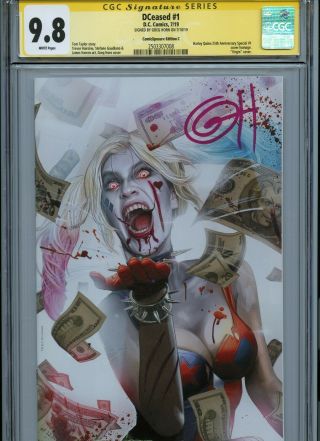 Dceased 1 Virgin Variant Cover C Cgc 9.  8 Ss Signed By Greg Horn