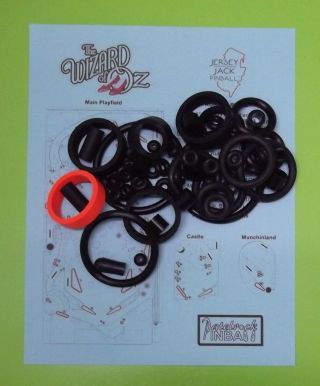 Jersey Jack Pinball The Wizard Of Oz Pinball Rubber Ring Kit