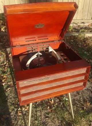Vintage Rca Victor Orthophonic High Fidelity Record Player For Repair