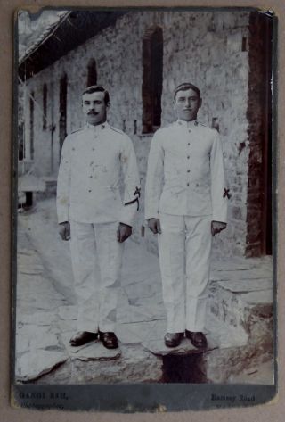Light Infantry Soldiers,  India Circa 1900.  Cdv By Gangi Sah