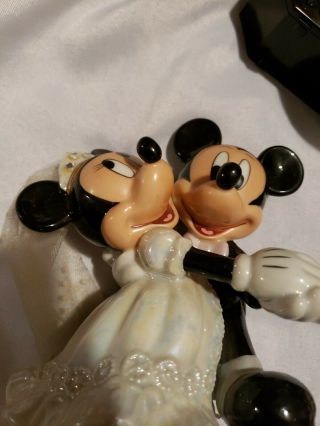 Disney Wedding Cake Topper Mickey & Minnie Figurine Tango Dancing Porcelain 2