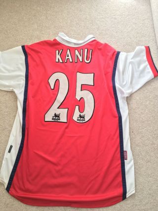 Kanu 25 Arsenal Vtg Nike Home Football Shirt 2001/02 Large Nigeria Ajax Dreamcas