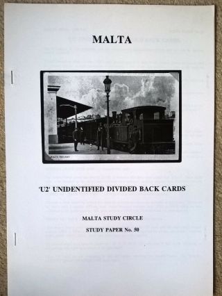 Malta U2 Unidentified Divided Back Cards Postcards Uk Postage