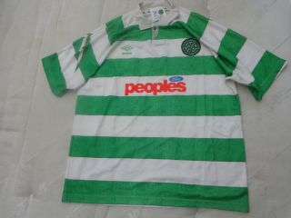 Vintage 1991 - 1992 Glasgow Celtic Mens Xl Home Umbro Football Shirt Jersey