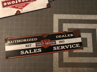 Antique Style - Barn Find Look Harley Davidson Service Dealer Sign