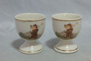 Vintage Porcelain Pair Egg Cups Little Bo Peep