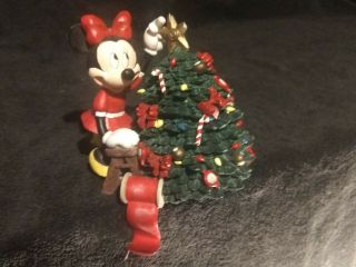 Santas Best Mini Mouse Putting Star On Christmas Tree Stocking Holder 1998