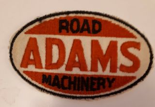 Vintage Cdn.  (paris,  Ont) " Adams - Road Machinery " Cloth Patch - Orange,  Black,  White