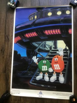 1990 Disney World Mgm Studios Theme Park Star Tours M&m Grand Opening Poster Nos