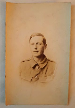 Wwi,  C1914 B/w Studio Photograph.  British Soldier Of The West Yorkshire Regiment