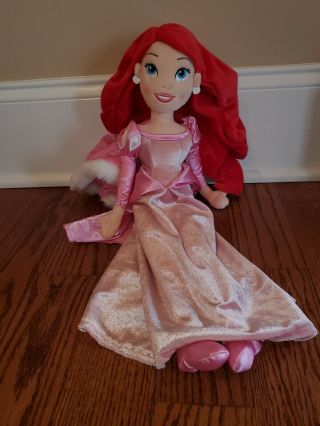 Disney Store Princess Ariel Little Mermaid Holiday 21 Inch Plush Doll