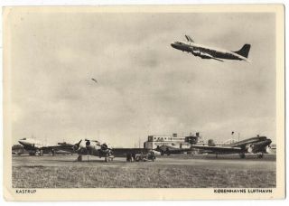 Copenhagen Airport Postcard By Gronlunds Forlag,  Postmarked 1949