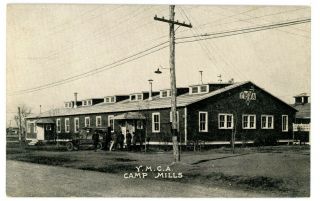 Hempstead Li Ny - Ymca Building At Camp Mills - Postcard Wwi Military