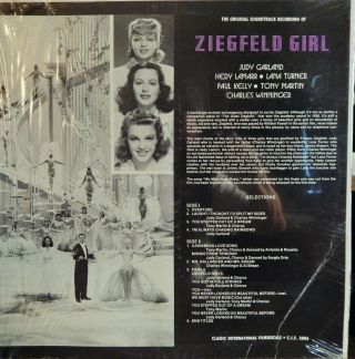 ZIEGFELD GIRL (1940S MUSICAL) SOUNDTRACK VINYL,  LANA TURNER,  JUDY GARLAND 2