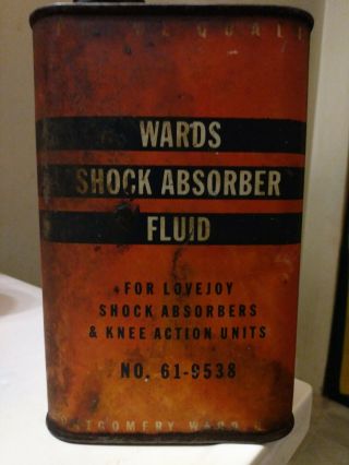 Vintage Wards Shock Absorber Fluid Montgomery Ward Can