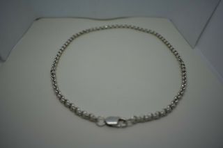 Vintage Mens 925 Sterling Silver Chain Necklace 18 "