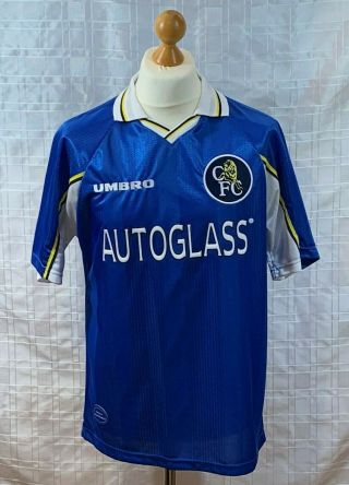 Vintage Chelsea London England 1997 1999 Home Football Shirt Jersey Umbro Medium