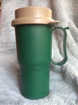 Tupperware 16oz Insulated Commuter Travel Mug - Hunter Green W/tan Lid