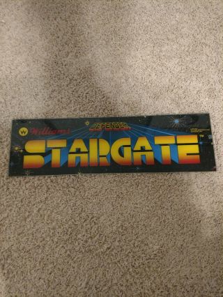 Williams Defender Stargate Star Gate Marquee Arcade Sign