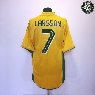 Larsson 7 Celtic Vintage Umbro Away Football Shirt Jersey 2002/03 (xl) Sweden