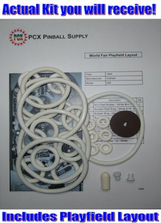 1964 Gottlieb World Fair Pinball Machine Rubber Ring Kit