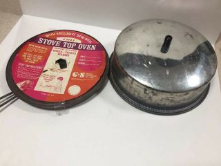 Vintage Ovenette Camping /stove Top Oven G & S Metal Products Betty Best