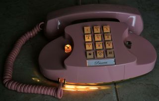 Western Electric Pink Princess Touch Tone 1974 Telephone - Restored - Lights Up