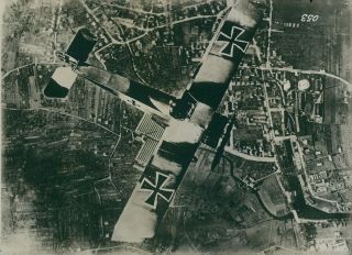 An Aerial View Of A Plane During The World War I In Germany - 8x10 Photo