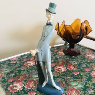 Vintage Parisian Gentleman Depose Italy Amore Tall Skinny Man Figure Rubber