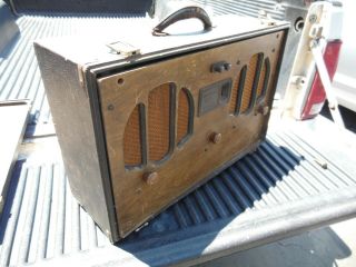 Factory 1932 Rca Victor P31 Portable Tube Radio/to Restore/1st Boombox?
