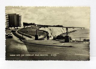 Brighton Marine Gate & Undercliff Walk,  Vintage Real Photo Postcard.  East Sussex