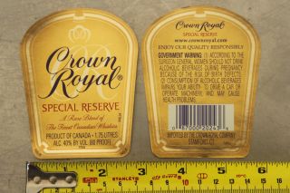 Crown Royal Special Reserve Whiskey Label For Bottle
