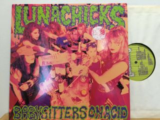 Lunachicks Babysitters On Acid 1990 Blast First Vinyl Lp,  Book Nm