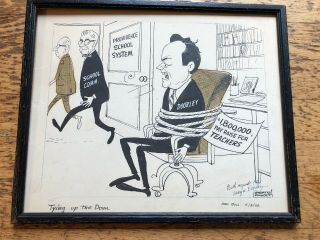 Providence Bulletin John Fawcett Political Cartoon Art Mayor Doorley 2