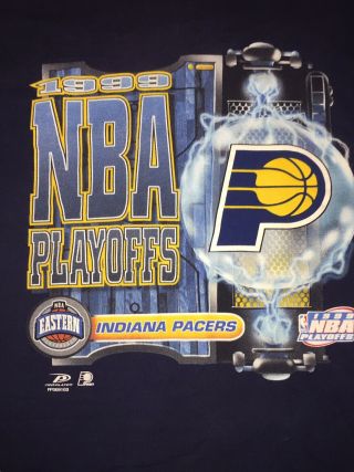 Indiana Pacers Vintage 1999 Pro Player Nba Playoffs Shirt Sz Xxl Reggie Miller