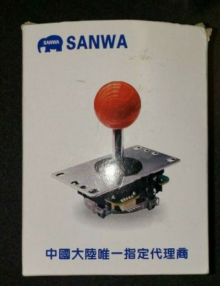 Sanwa Jlf - Tp - 8yt - Sk Oem Red Ball Top Handle Arcade Joystick