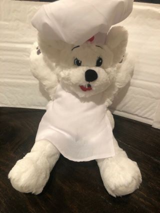 15 " Plush Bimbo Bakery Mascot Polar Bear Hand Puppet,  Mascot Chef,  Full Body,