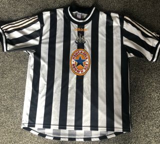 Newcastle United Home Football Shirt Xxl 1998 Fa Cup Final Vintage Batty