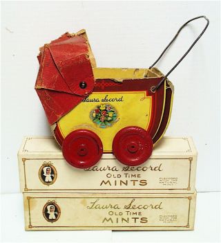 Laura Secord Old Time Mints Boxes And Candy Doll Carriage 1930s