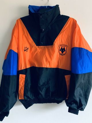 Wolverhampton Wanderers (wolves) Vintage Waterproof Football Pullover - Medium