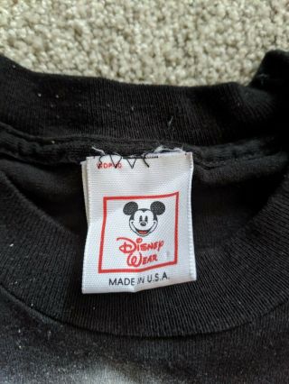 Disney Vintage Disney Wear Mickey Mouse Fantasia T - Shirt Size L Black 3