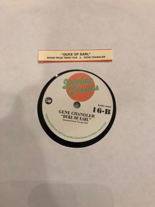 Reissue 78 rpm G Chandler DUKE OF EARL/J Cash I WALK THE LINE Jukebox Hit 2
