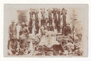 British Army Big Game Hunters/ Trophies,  Tiger,  Leopard C.  1910 Rp - Burma/ India
